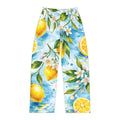 Lemon Blossom Women's Pajama Pants — Floral Citrus Lounge Sleepwear