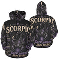 AOP Hoodie - Scorpio - deep waters run dark Men's All Over Print Hoodie (USA Size) (Model H13)