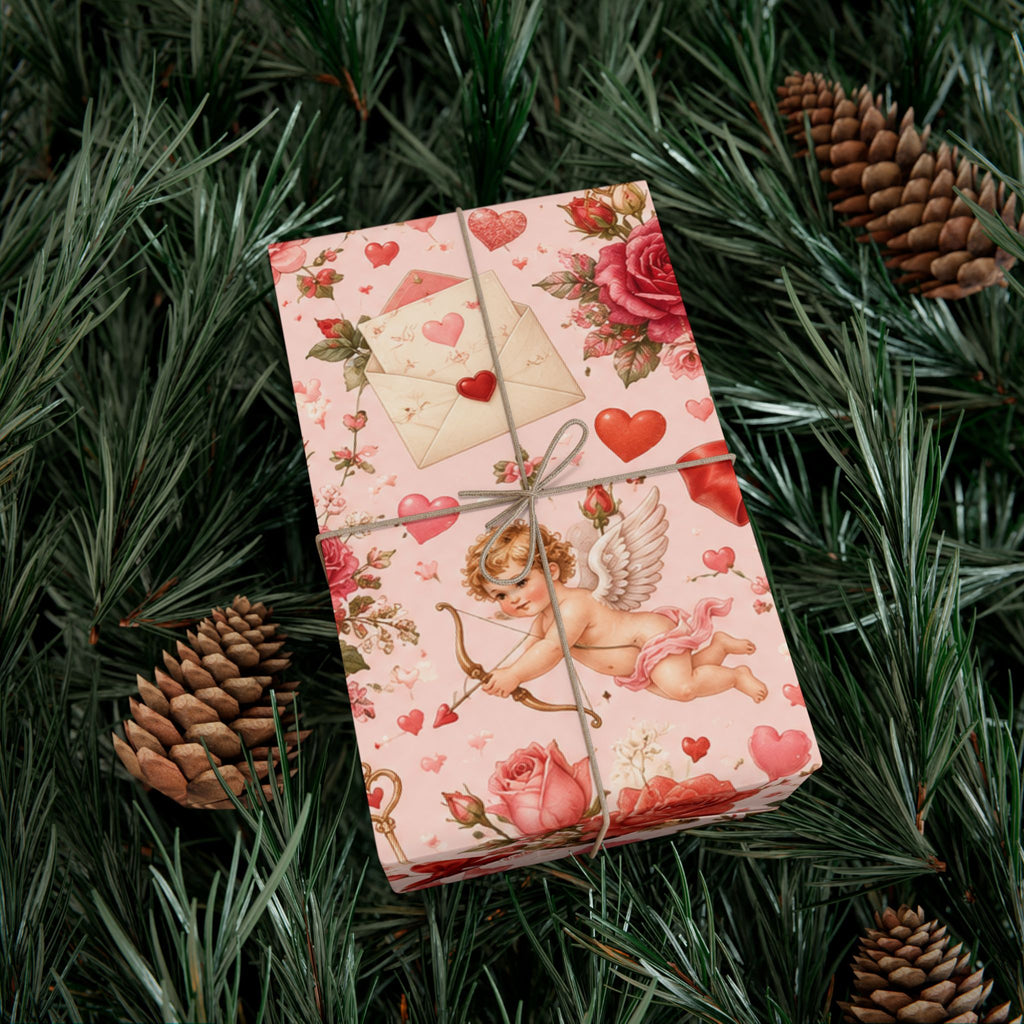 Gift Wrap Paper — Romantic vintage Valentine pattern