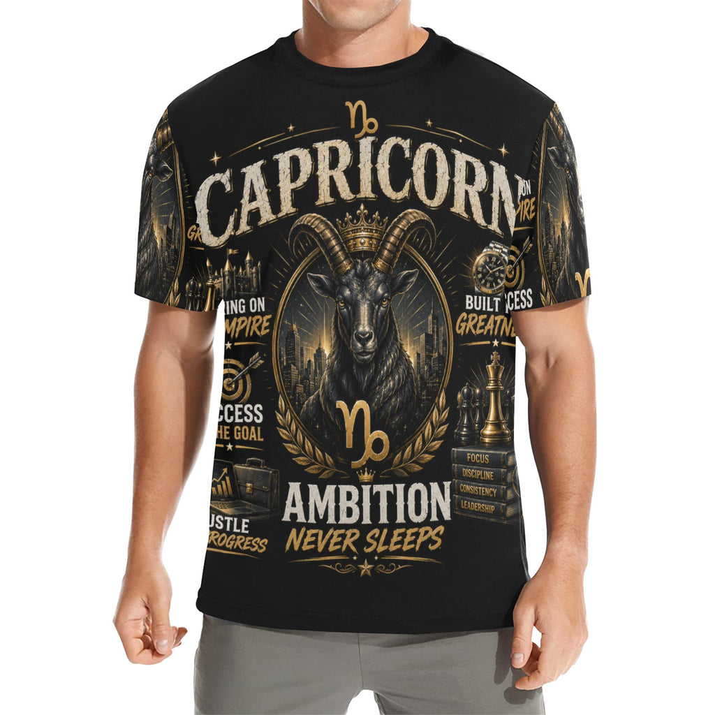 AOP T-Shirt - Capricorn - ambition and empire Men's All Over Print Crew Neck T-Shirt(T40-2)
