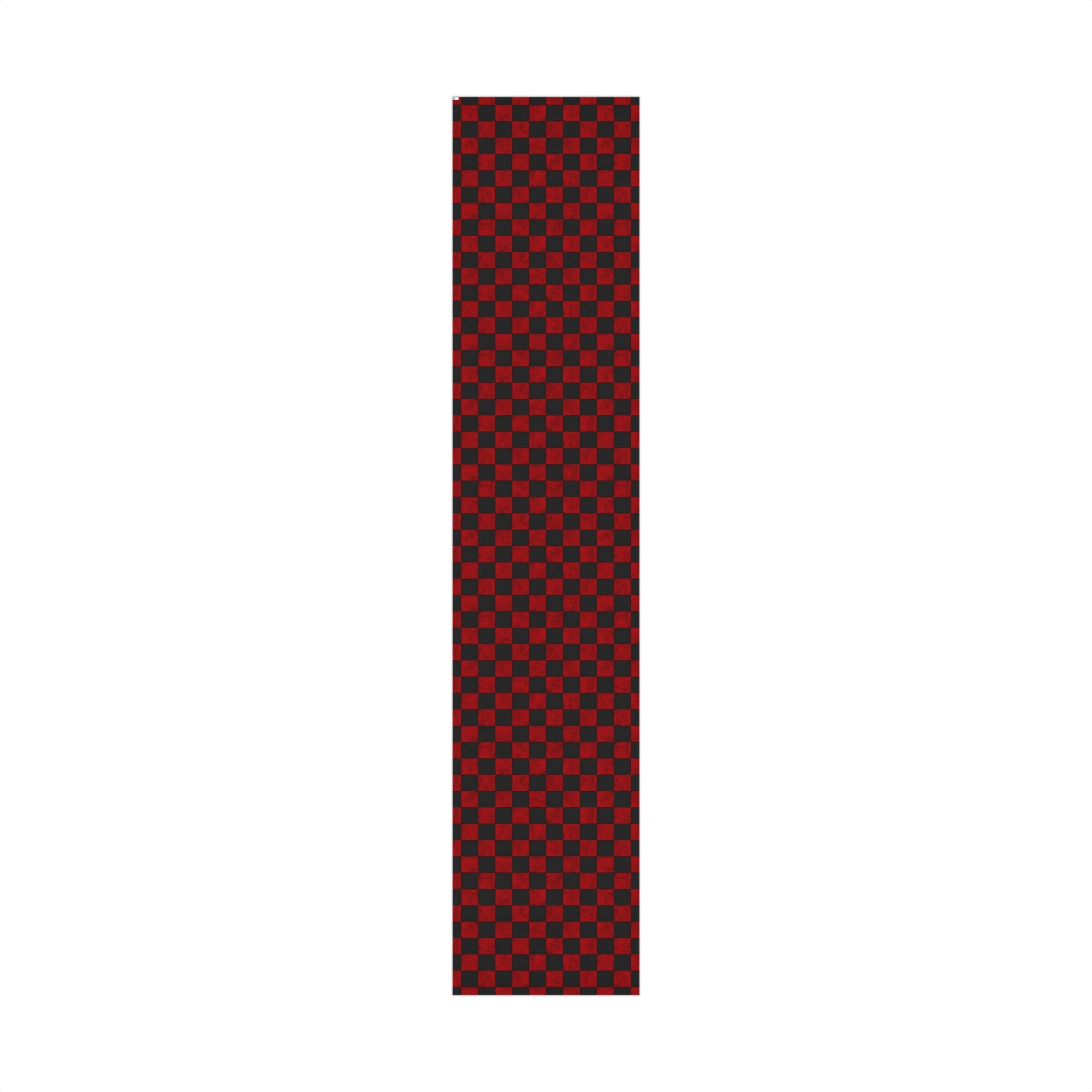 Gift Wrap Paper — Grungy red and black checkerboard pattern