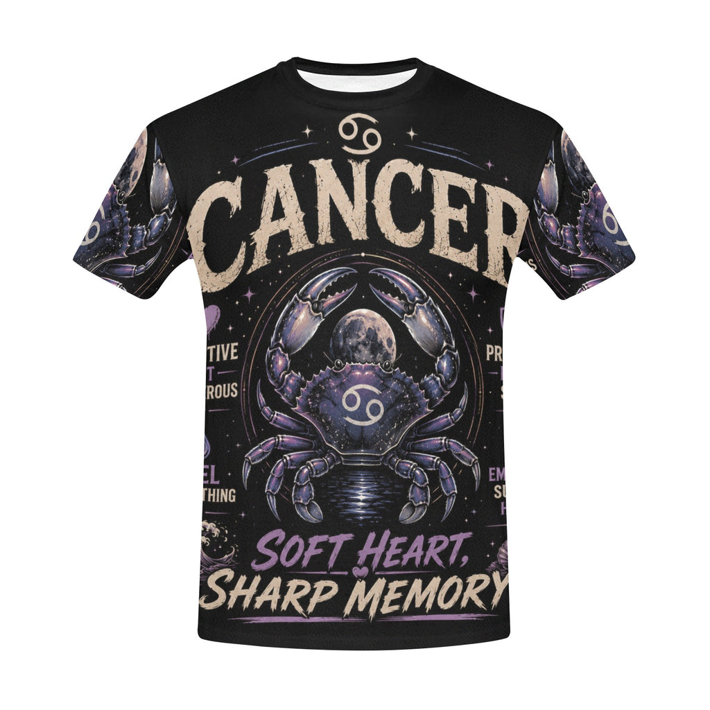 AOP T-Shirt - Cancer - Soft Heart, Sharp memory Men's All Over Print Crew Neck T-Shirt(T40-2)