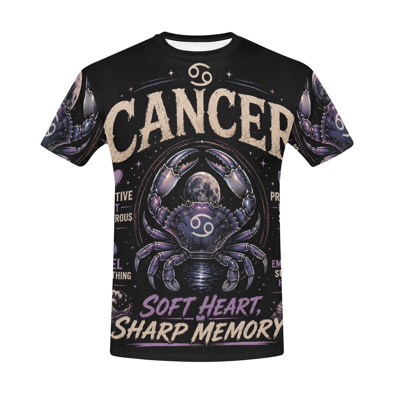 AOP T-Shirt - Cancer - Soft Heart, Sharp memory Men's All Over Print Crew Neck T-Shirt(T40-2)