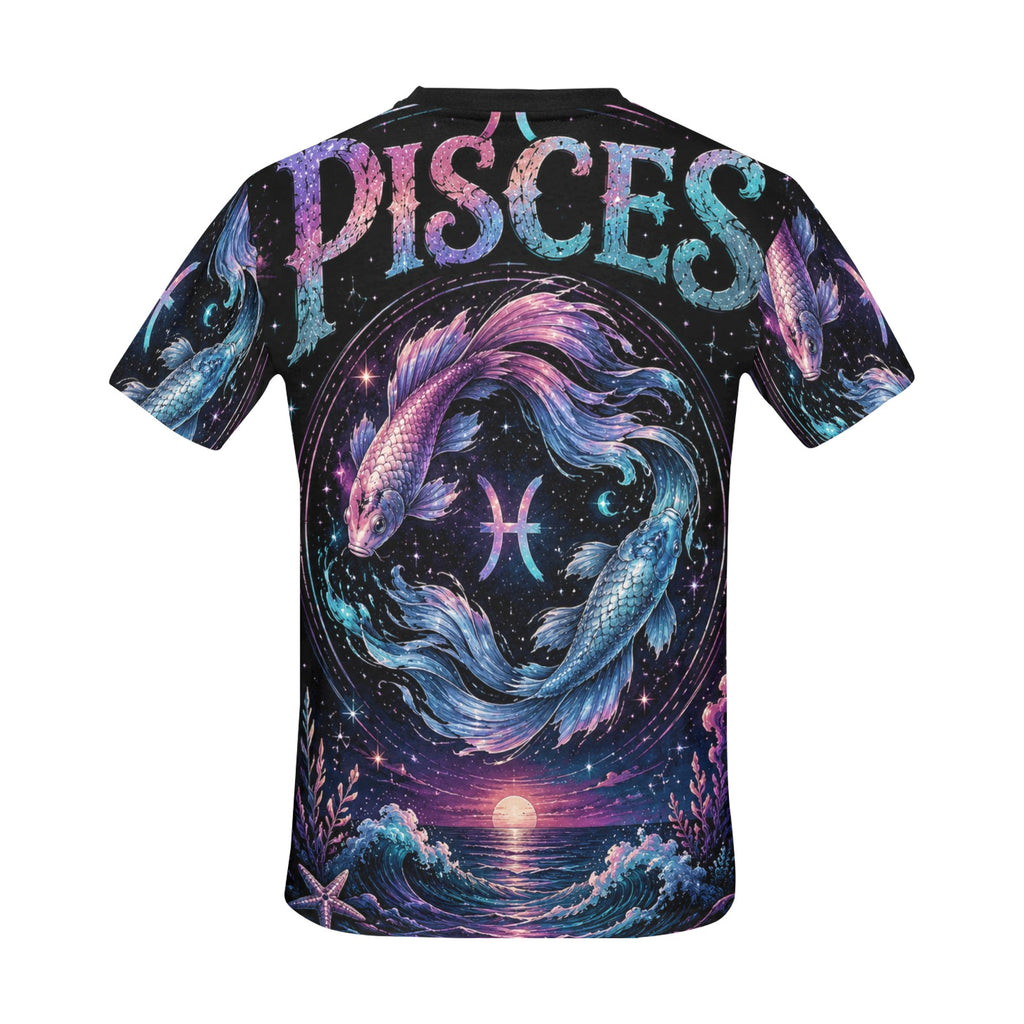 AOP T-Shirt - Pisces - Dreaming in Cosmic Men's All Over Print Crew Neck T-Shirt(T40-2)