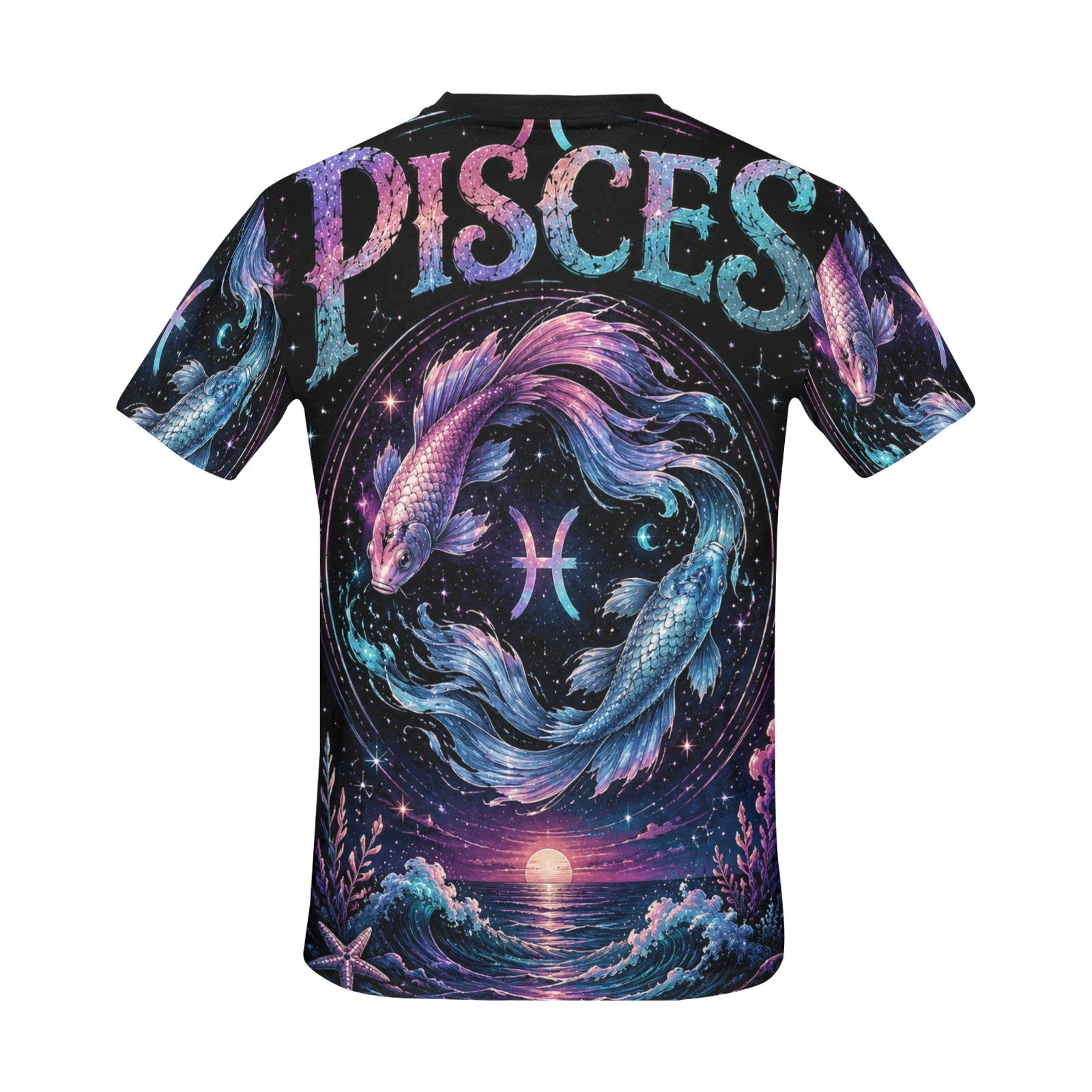 AOP T-Shirt - Pisces - Dreaming in Cosmic Men's All Over Print Crew Neck T-Shirt(T40-2)