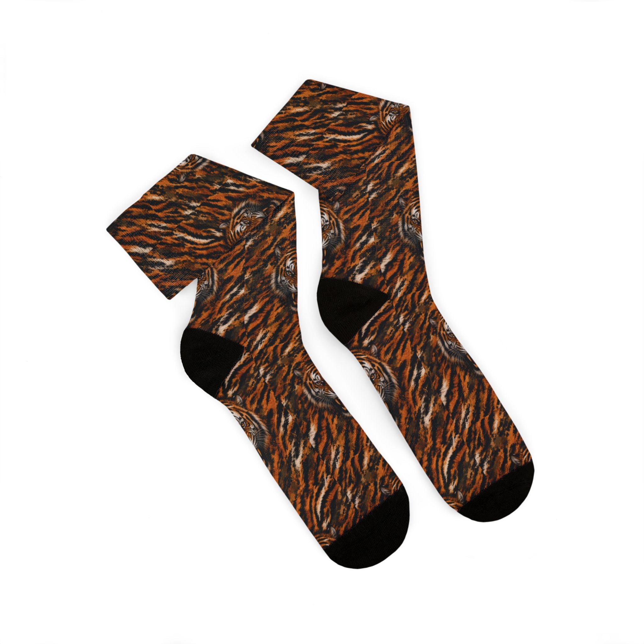 Sublimation Socks — Angry tiger in a chaotic camo
