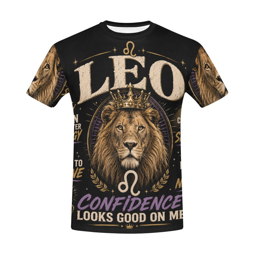 AOP T-Shirt - Leo - royal energy and confidence Men's All Over Print Crew Neck T-Shirt(T40-2)