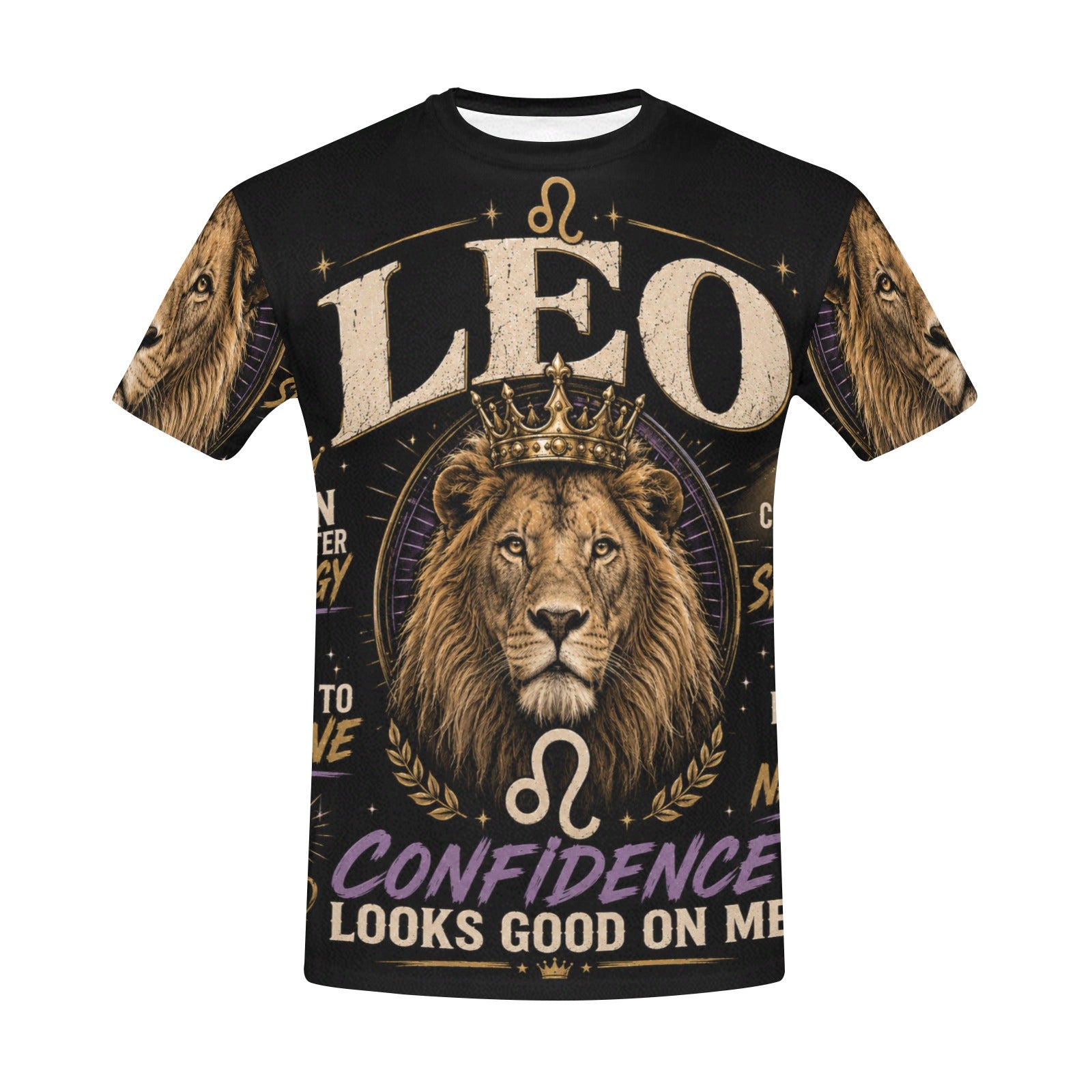 AOP T-Shirt - Leo - royal energy and confidence Men's All Over Print Crew Neck T-Shirt(T40-2)