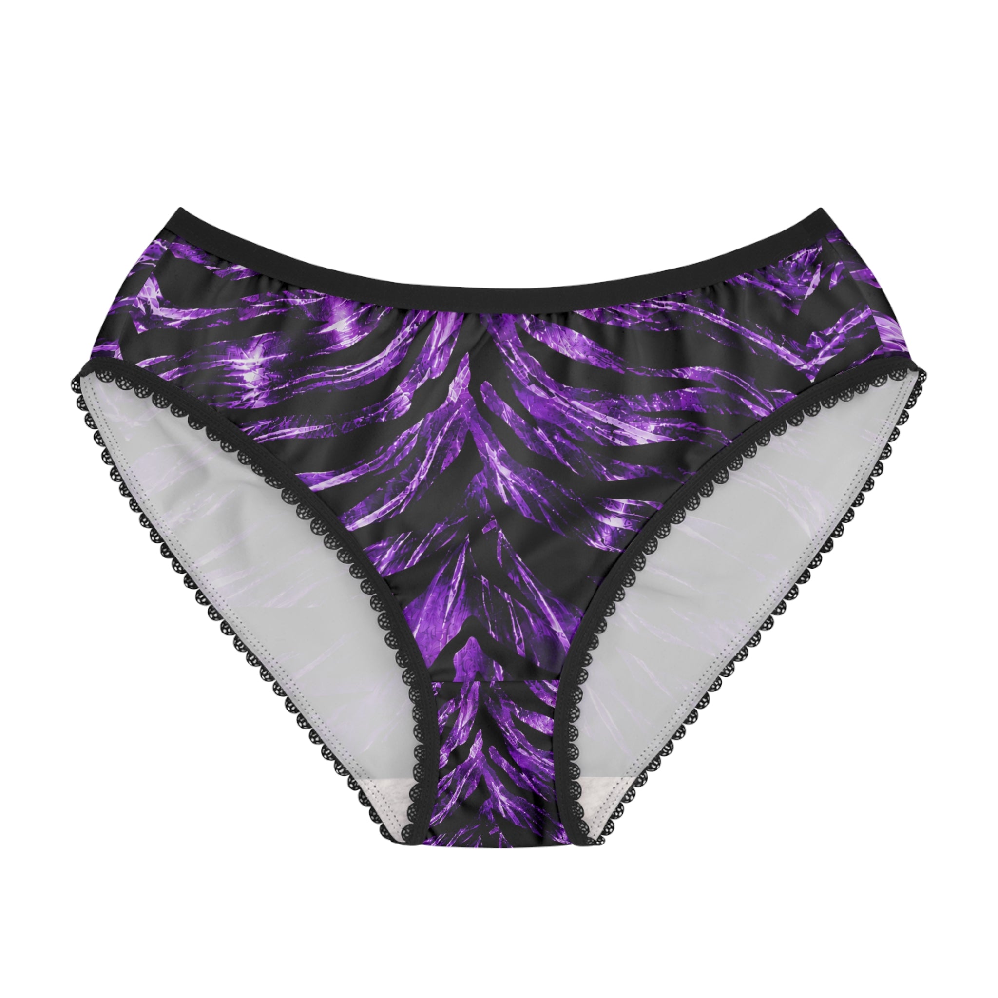 Women's Briefs — Electric purple zebra stripes pattern