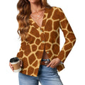 170gsm Women's Lightweight Cardigan(All-Over Printing) - Giraffe Hide