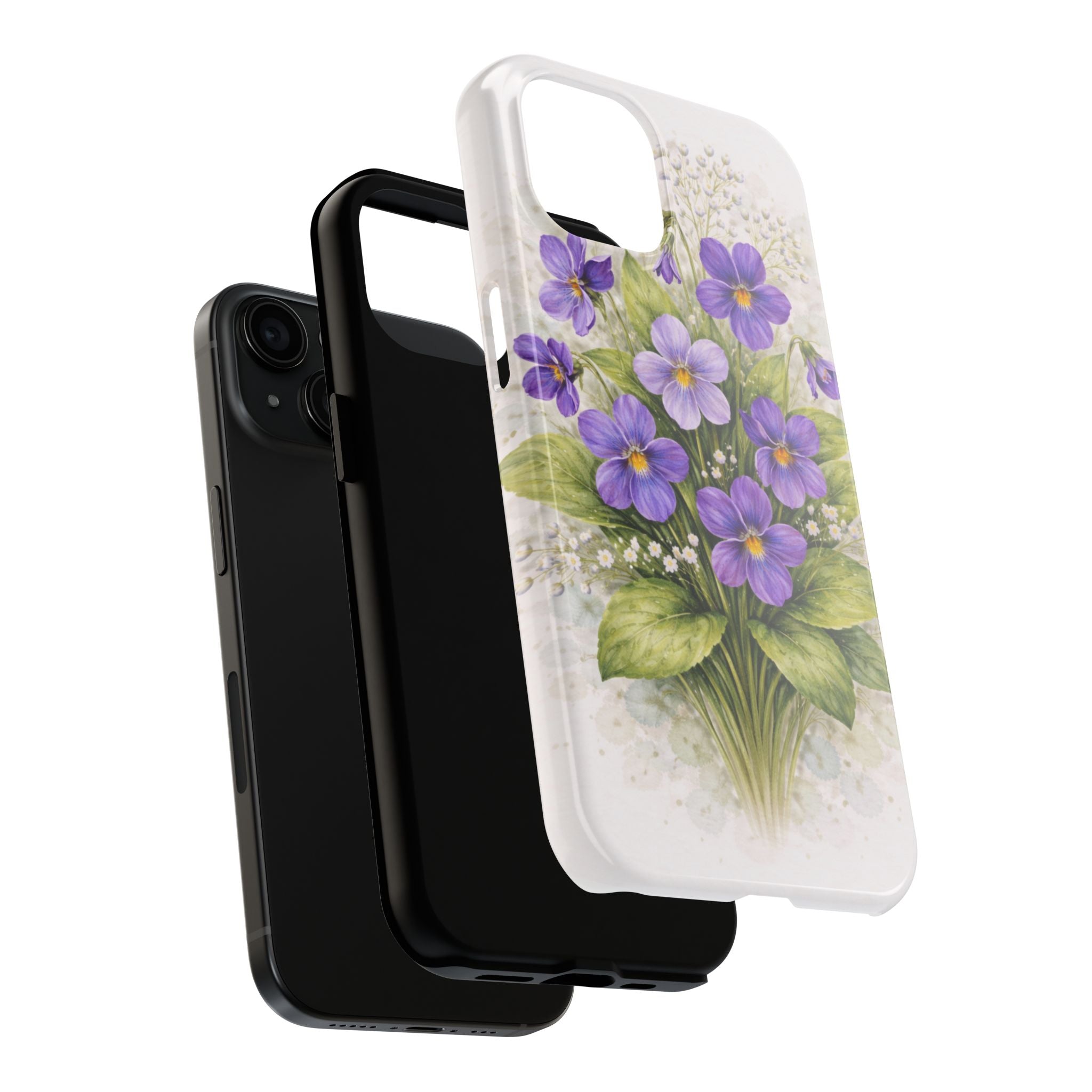 Vibrant Violet Floral Phone Case — Tough Protective Phone Case