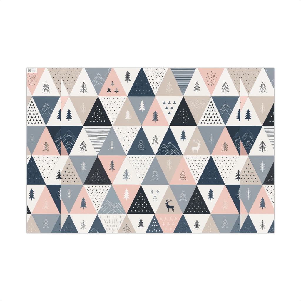 Gift Wrap Paper — Minimalist Scandinavian geometric pattern