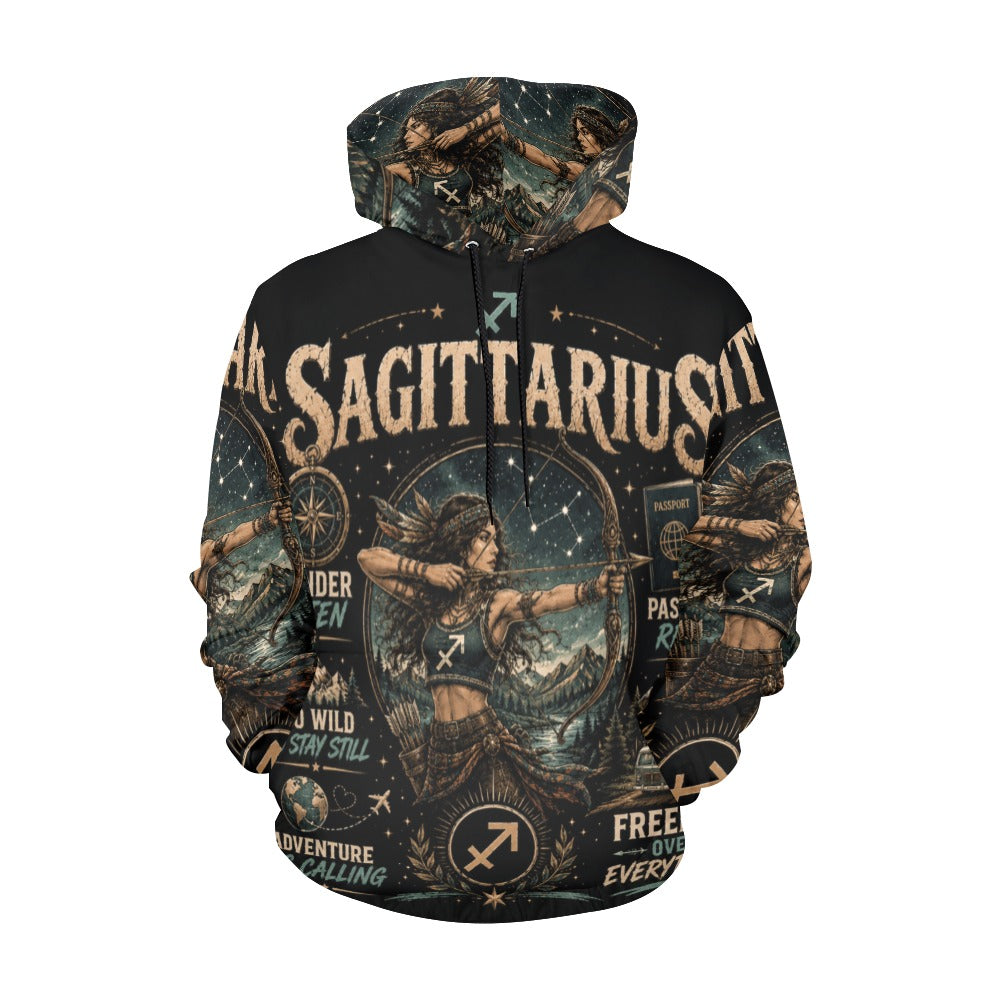 AOP Hoodie - Sagittarius - adventure and wanderlust Men's All Over Print Hoodie (USA Size) (Model H13)
