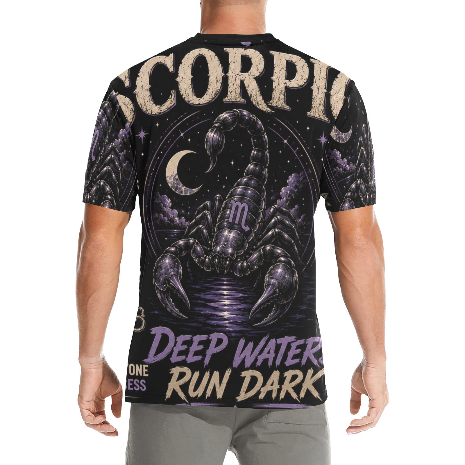 AOP T-Shirt - Scorpio - deep waters run dark Men's All Over Print Crew Neck T-Shirt(T40-2)
