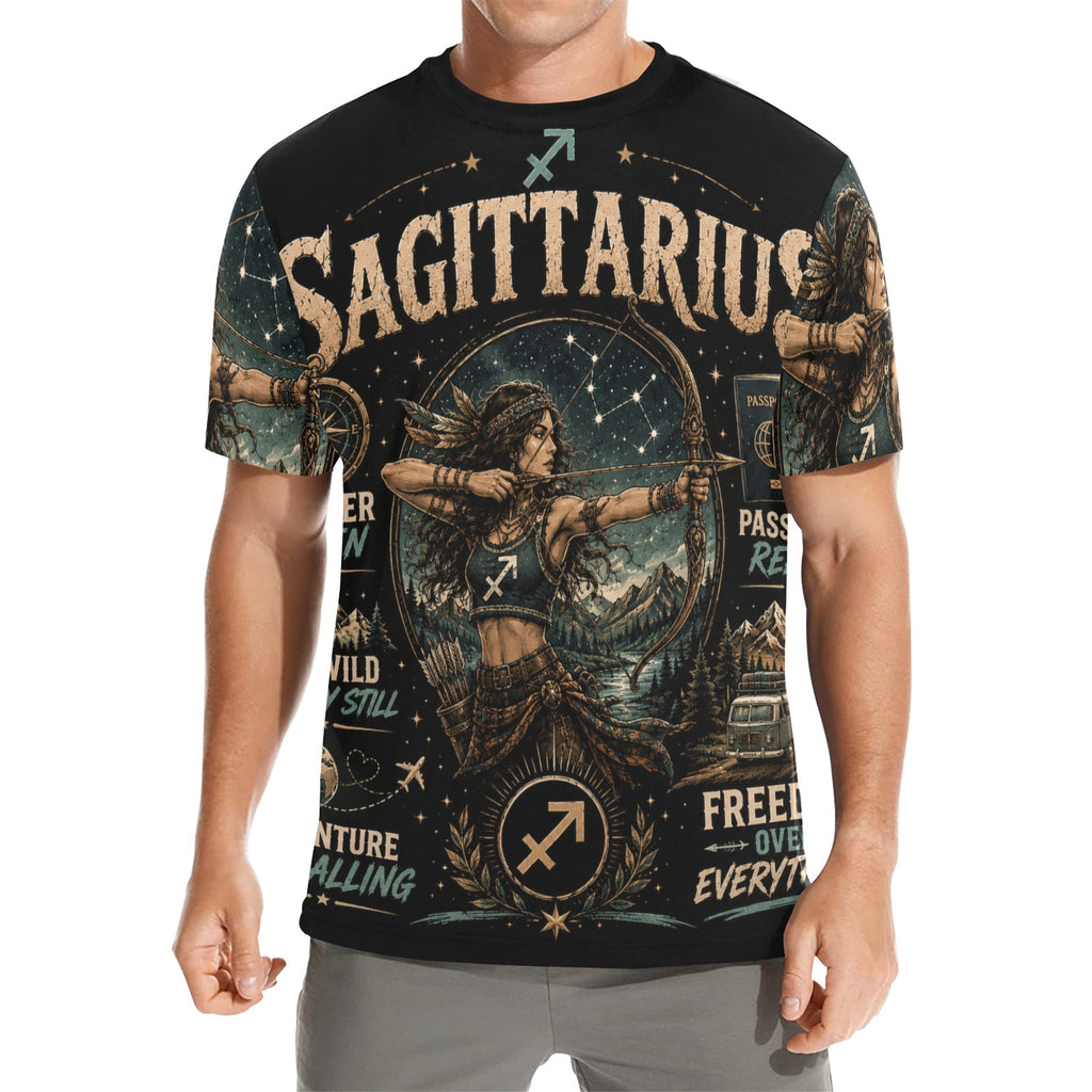 AOP T-Shirt - Sagittarius - adventure and wanderlust Men's All Over Print Crew Neck T-Shirt(T40-2)