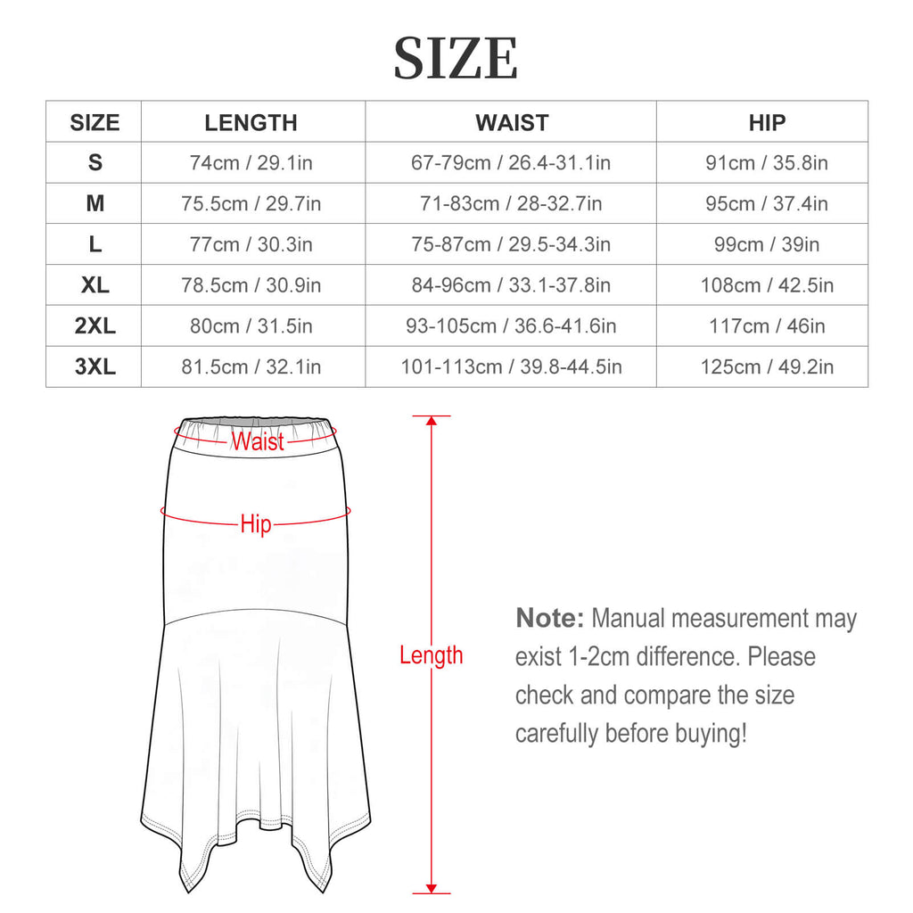180gsm Irregular Hemmed Skirt(All-Over Printing) - Zebra-stripe pattern