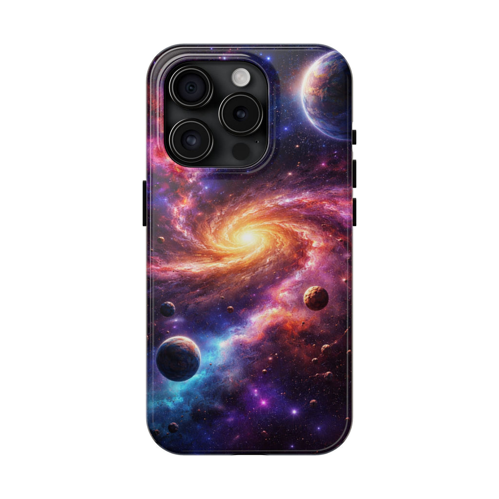 Cosmic Spiral Planet Phone Case — Space Galaxy Protective Case