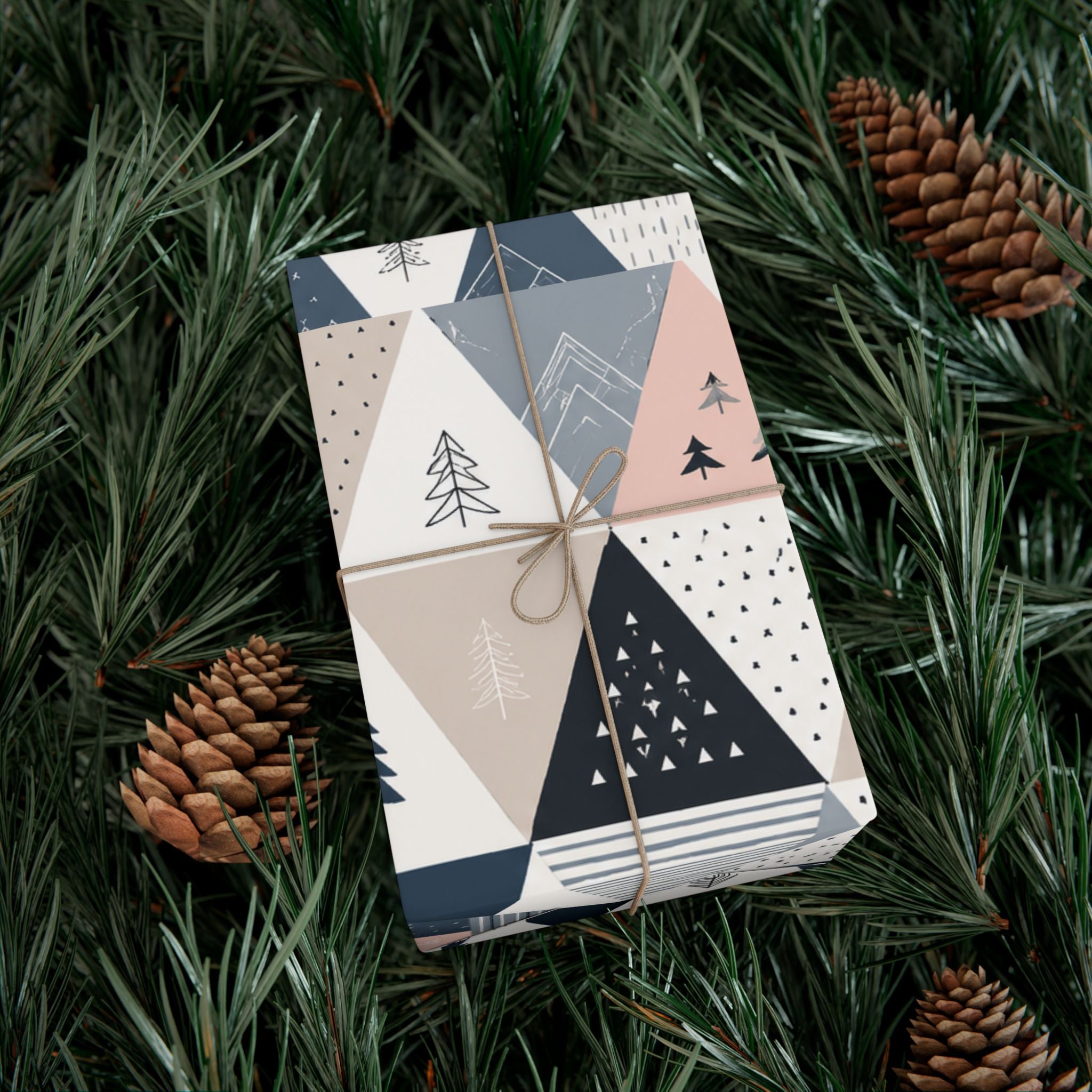 Gift Wrap Paper — Minimalist Scandinavian geometric pattern