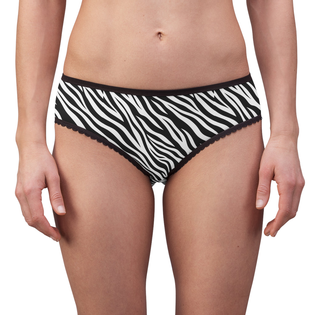 Women's Briefs — Zebra-stripe pattern