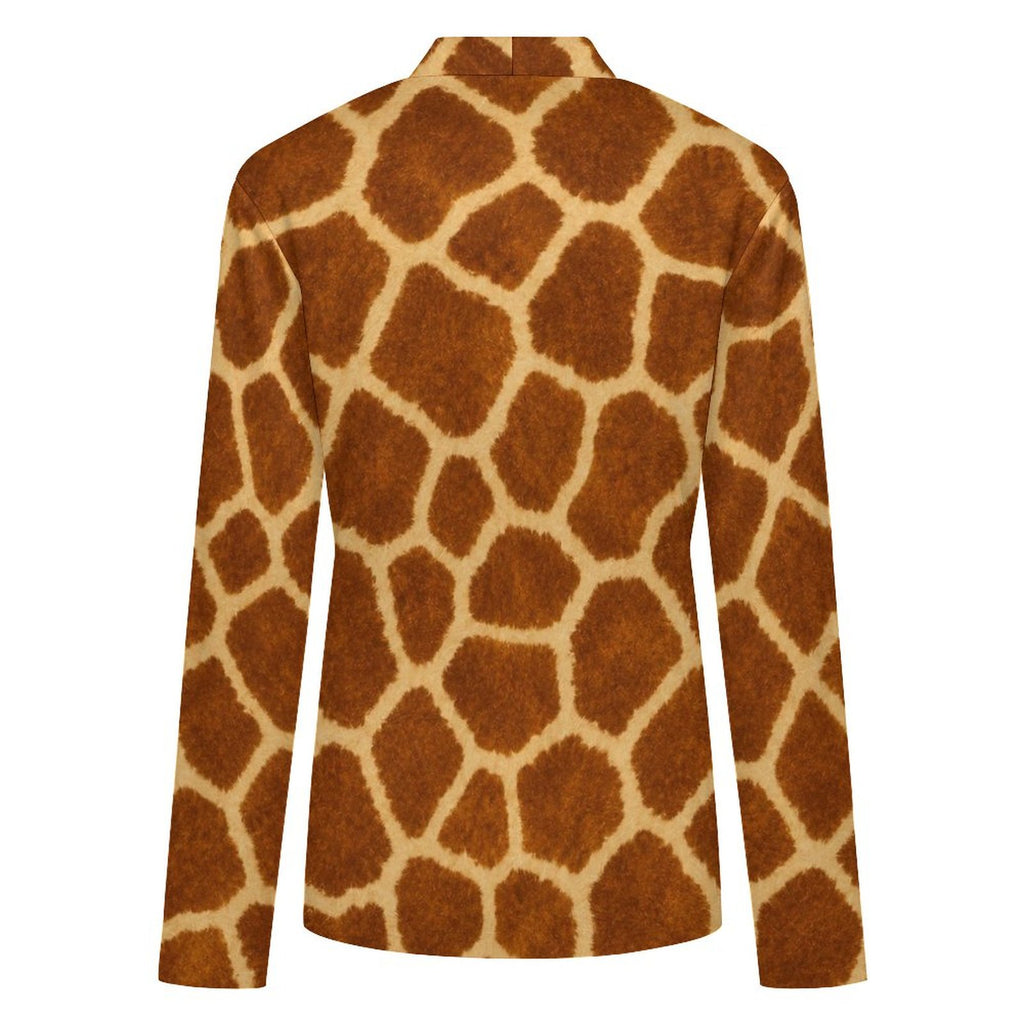 170gsm Women's Lightweight Cardigan(All-Over Printing) - Giraffe Hide