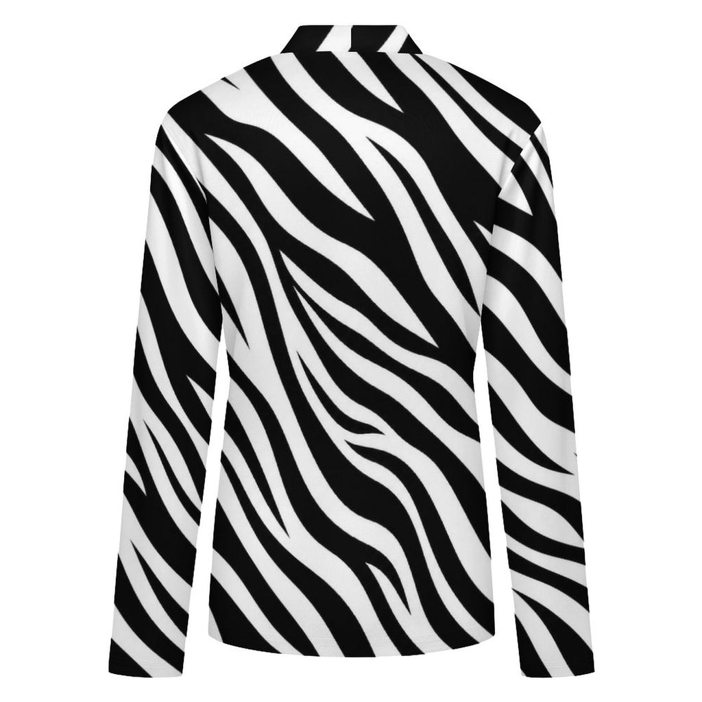 170gsm Women's Lightweight Cardigan(All-Over Printing) - Zebra-stripe pattern