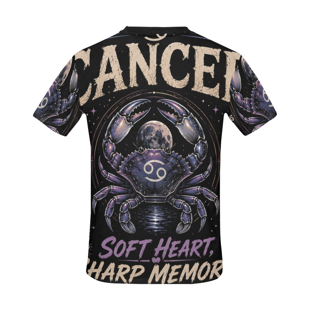 AOP T-Shirt - Cancer - Soft Heart, Sharp memory Men's All Over Print Crew Neck T-Shirt(T40-2)