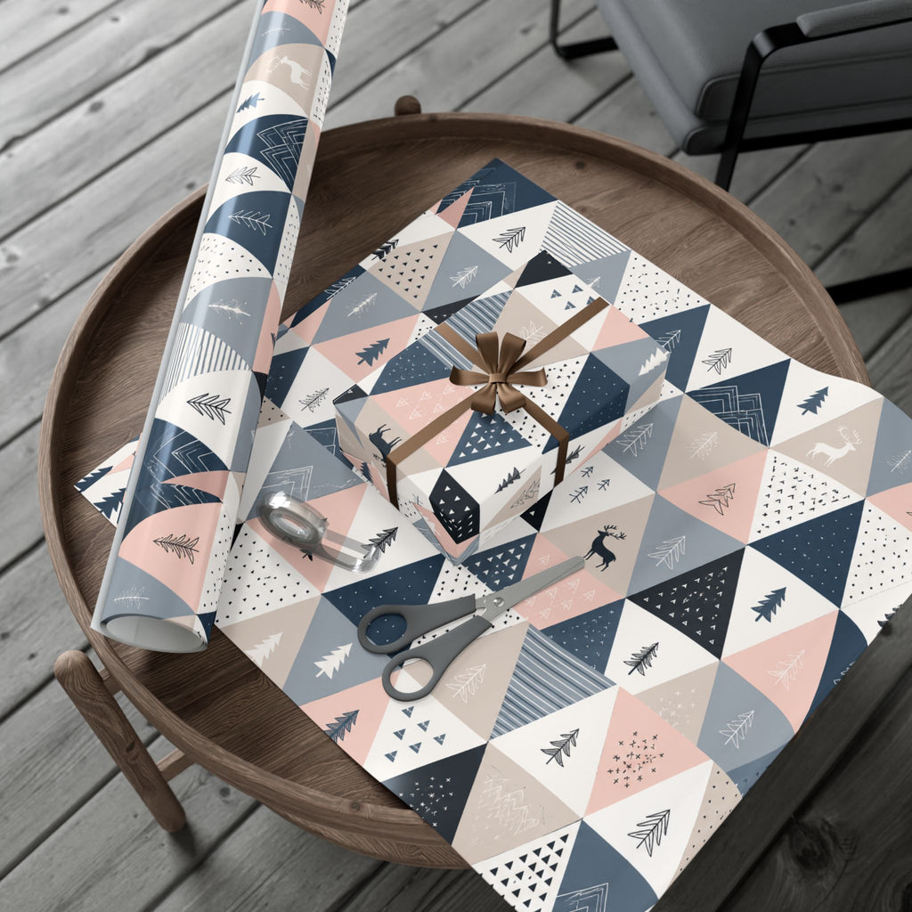 Gift Wrap Paper — Minimalist Scandinavian geometric pattern