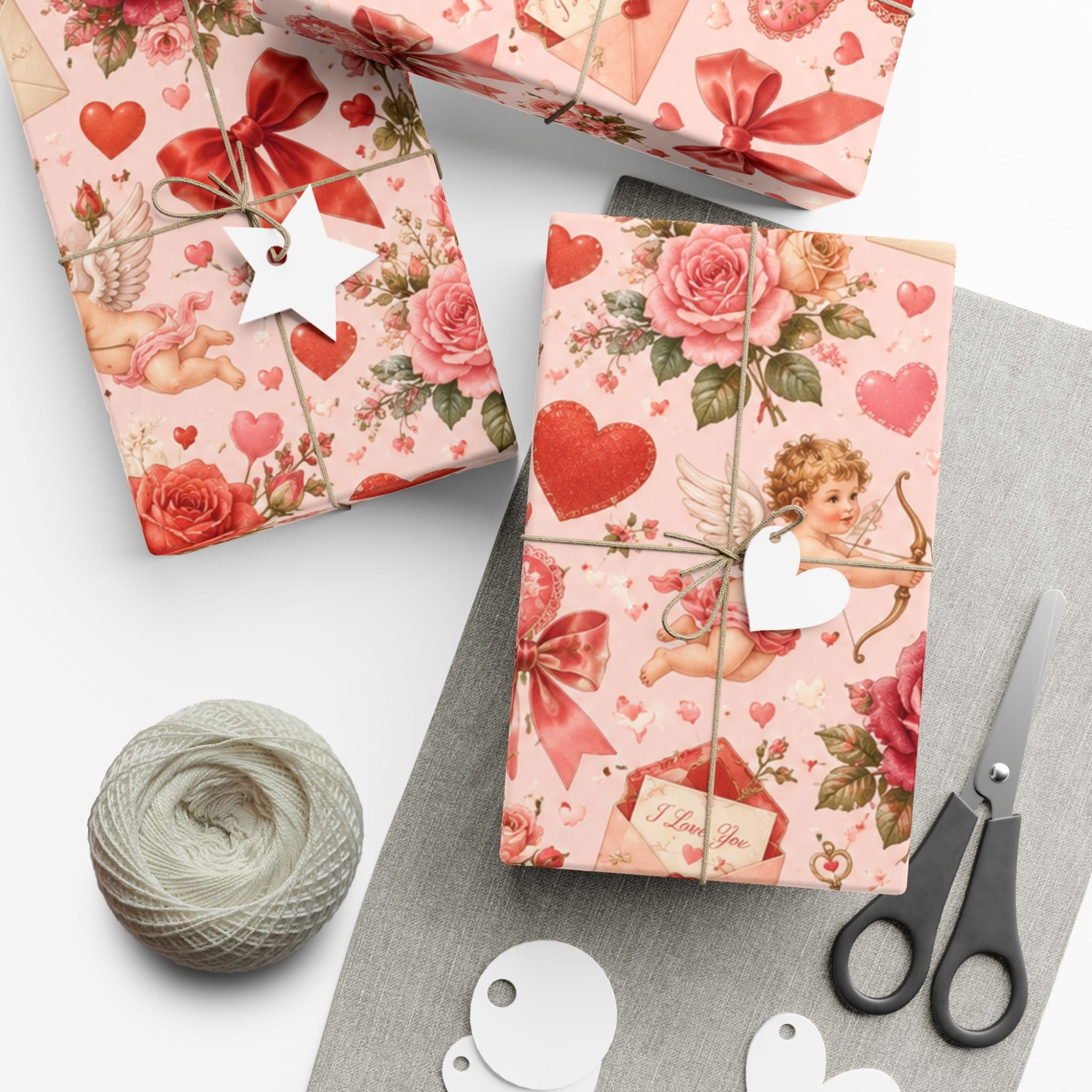 Gift Wrap Paper — Romantic vintage Valentine pattern