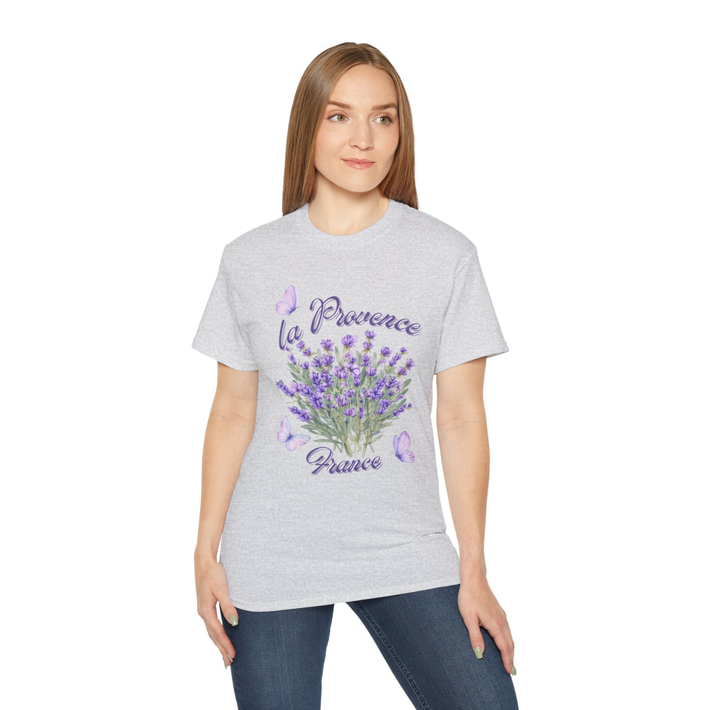 Lavender Bouquet Tee — "La Provence France" Floral T-Shirt
