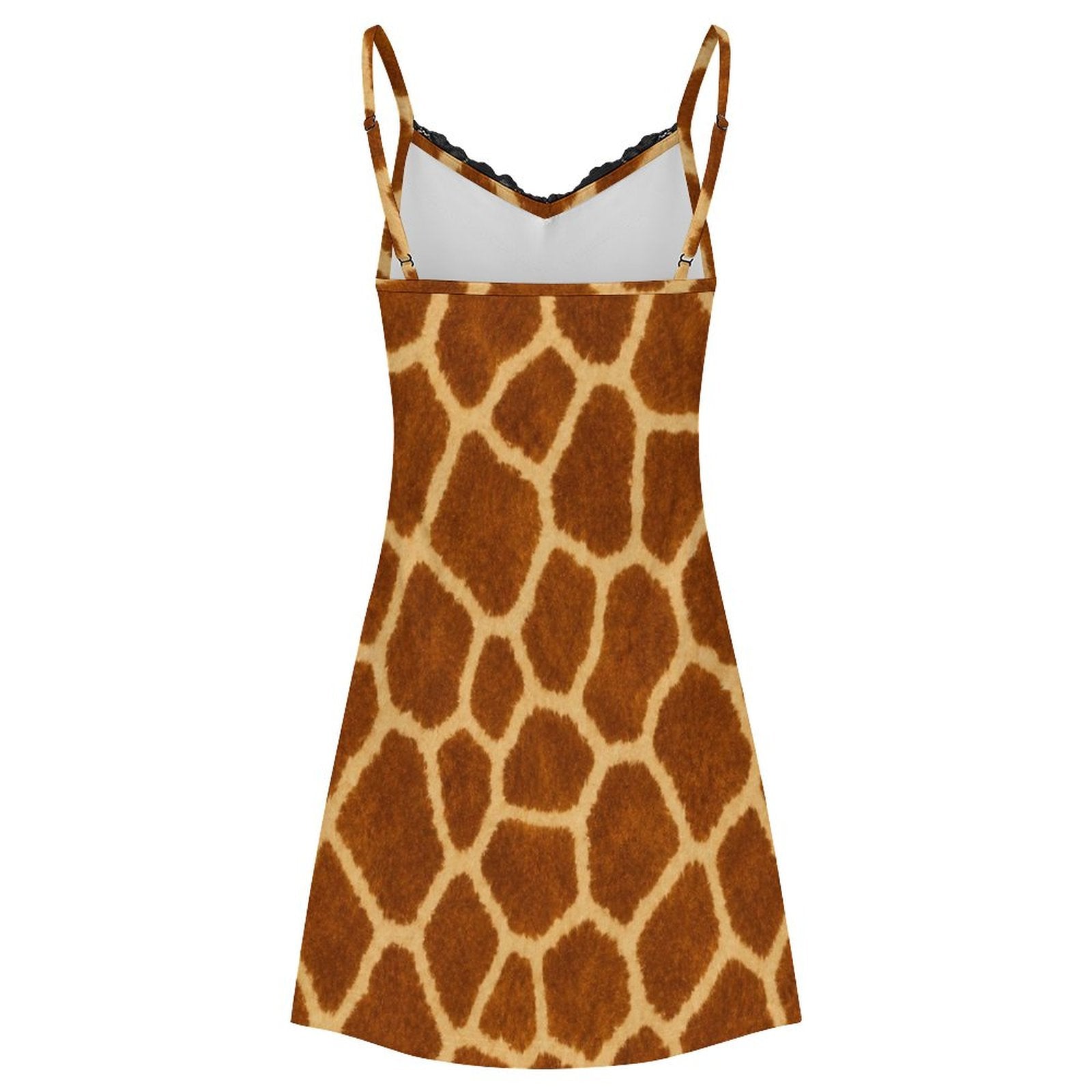 200gsm Lace Camisole Pajama Dress(All-Over Printing) - Giraffe Hide