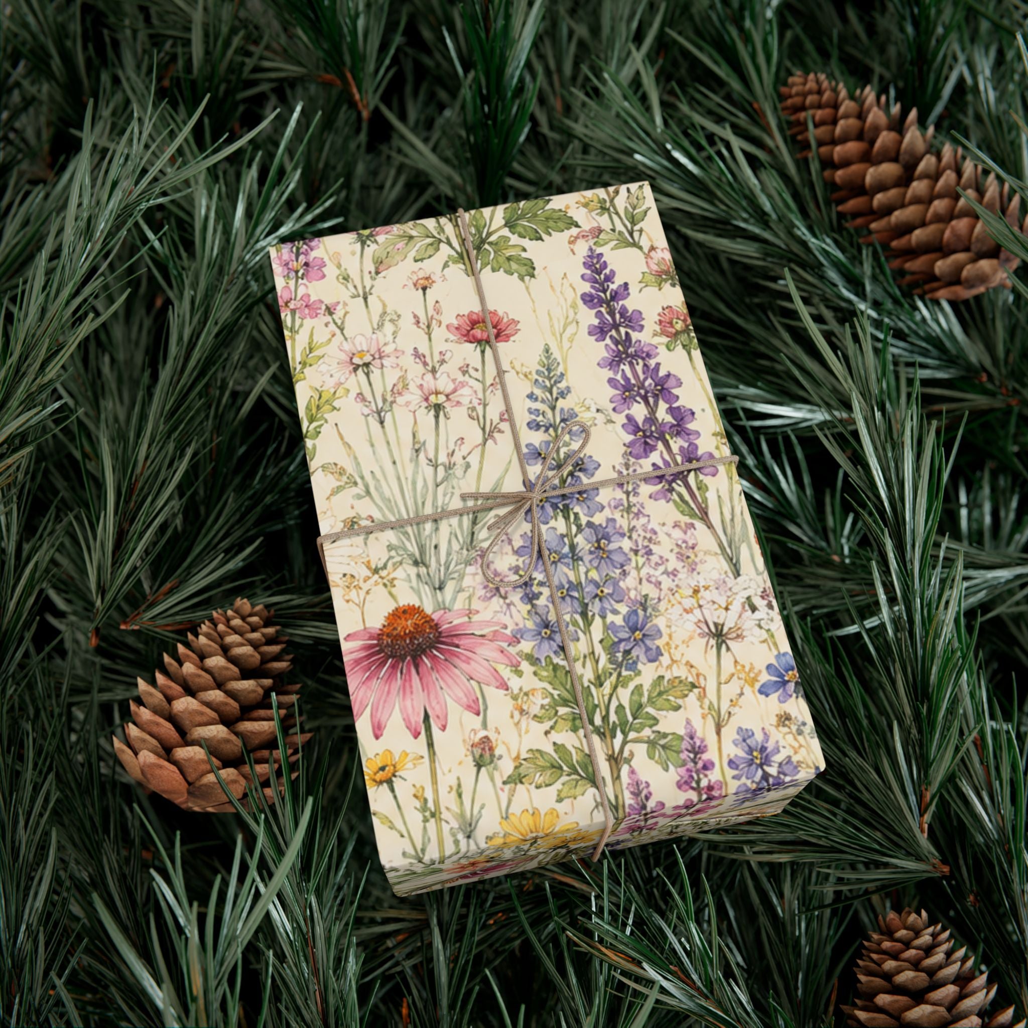 Gift Wrap Paper — Wildflower meadow watercolor pattern