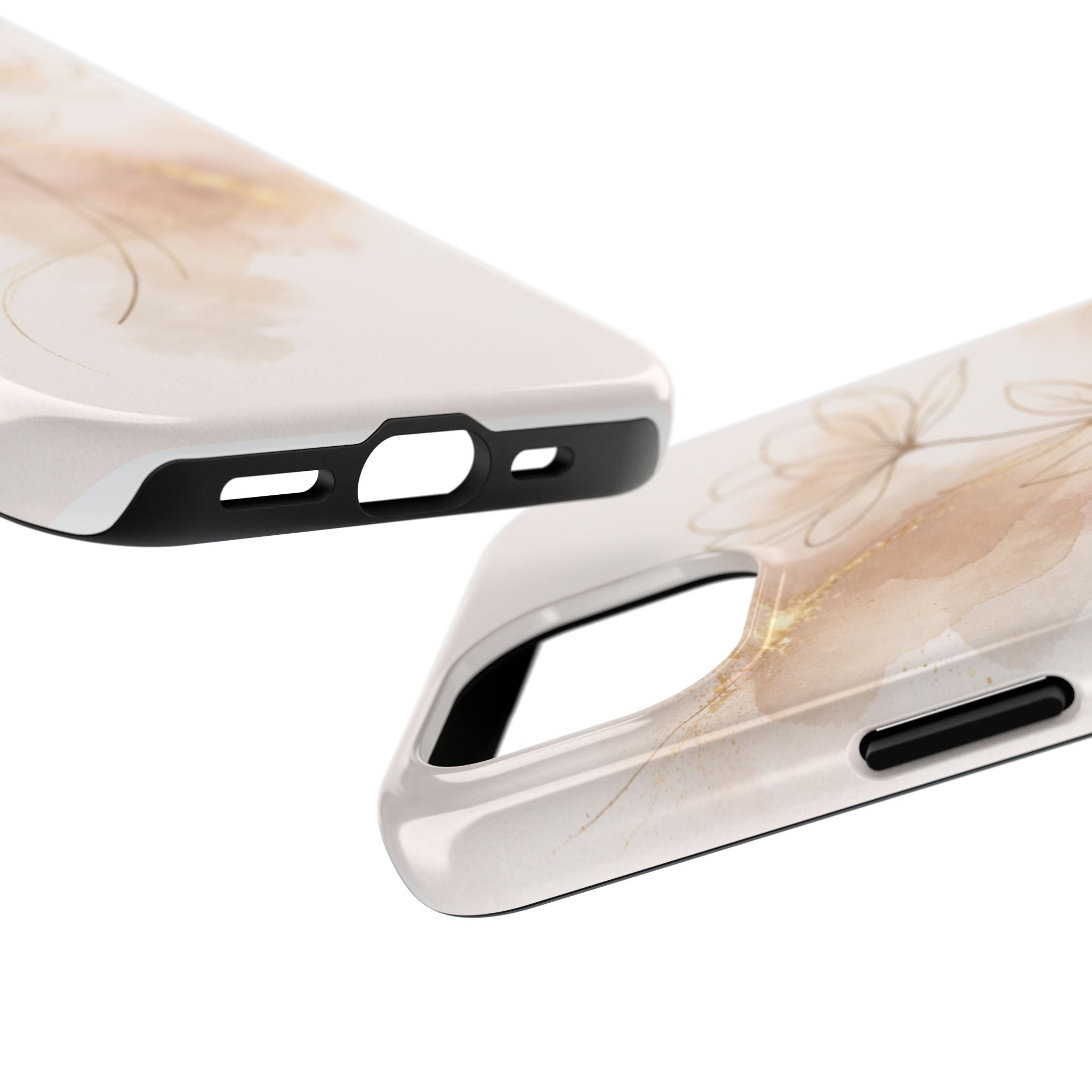 Golden Bloom Moonlit Phone Case — Elegant Floral Protective Case