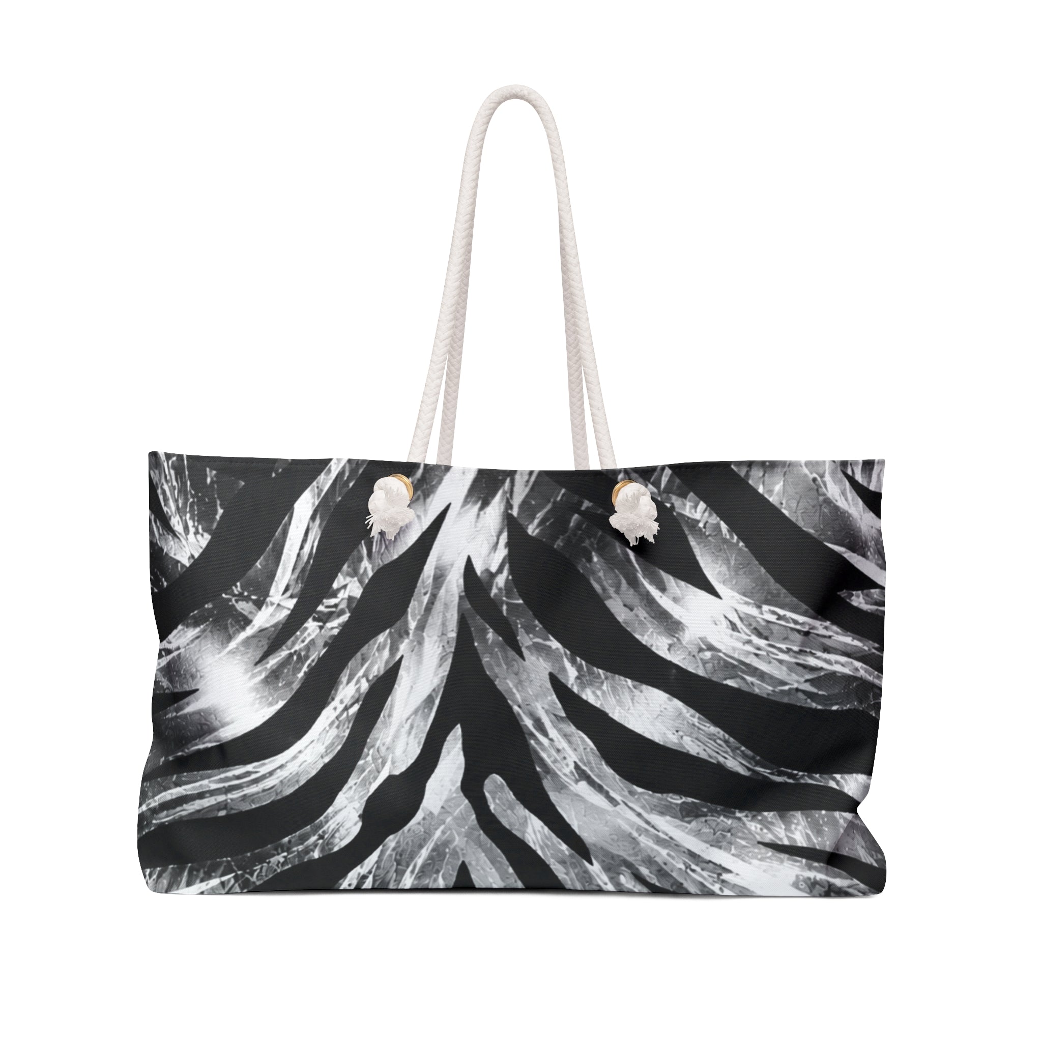 Swirling Zebra Weekender Bag — Bold Safari Travel Tote
