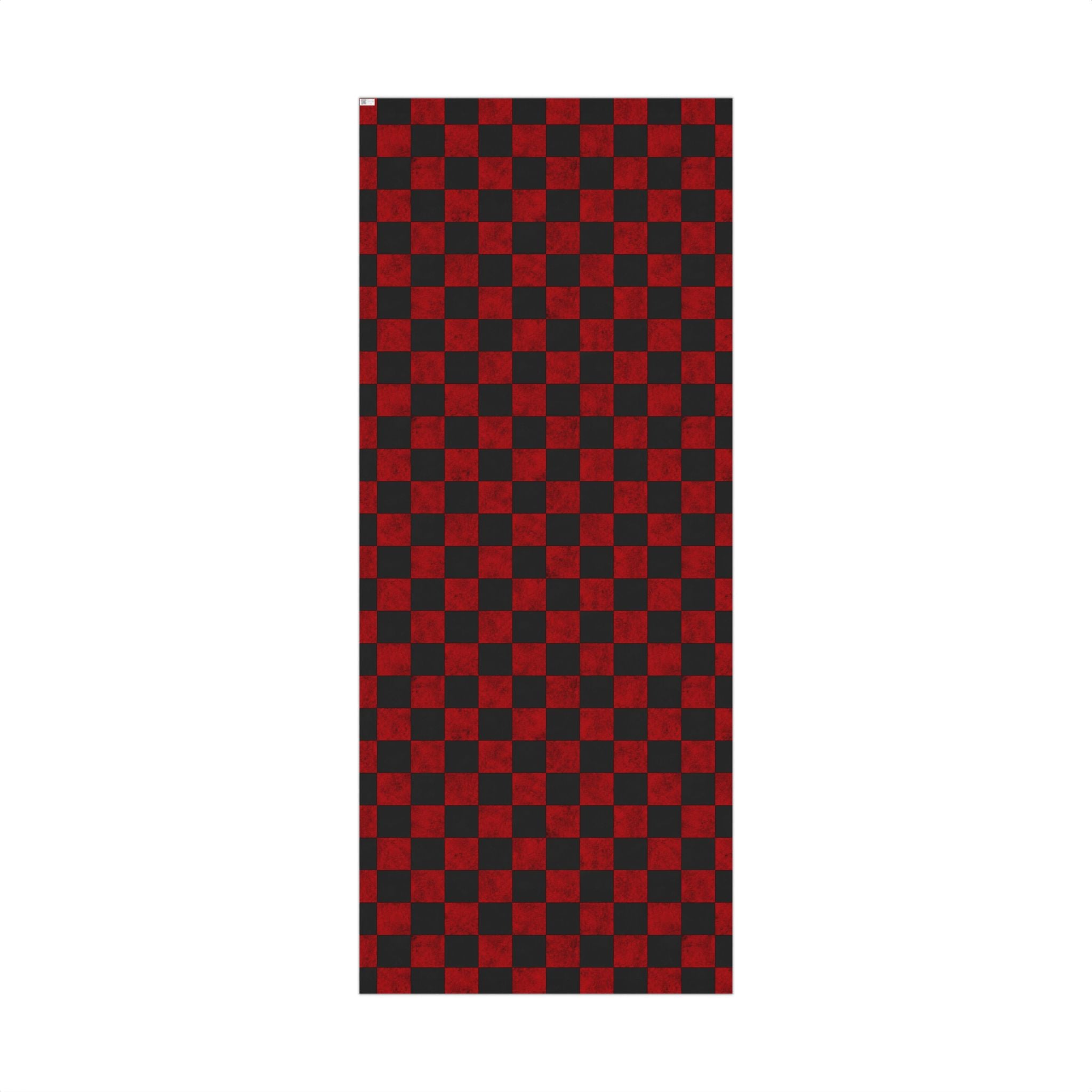 Gift Wrap Paper — Grungy red and black checkerboard pattern