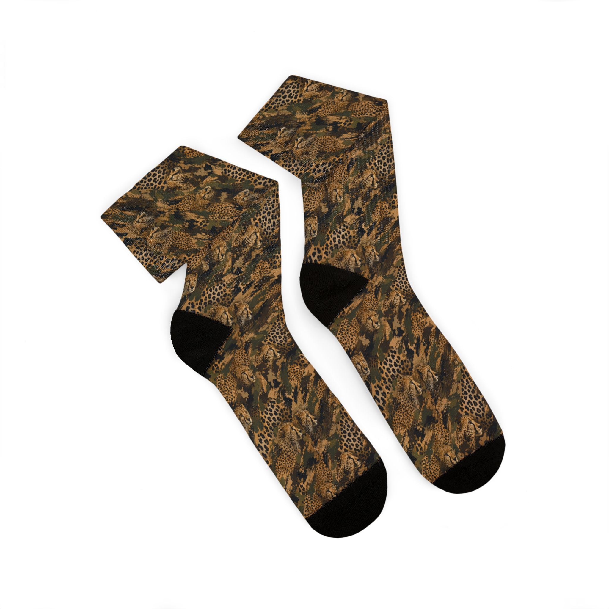 Sublimation Socks — Cheetah camouflage