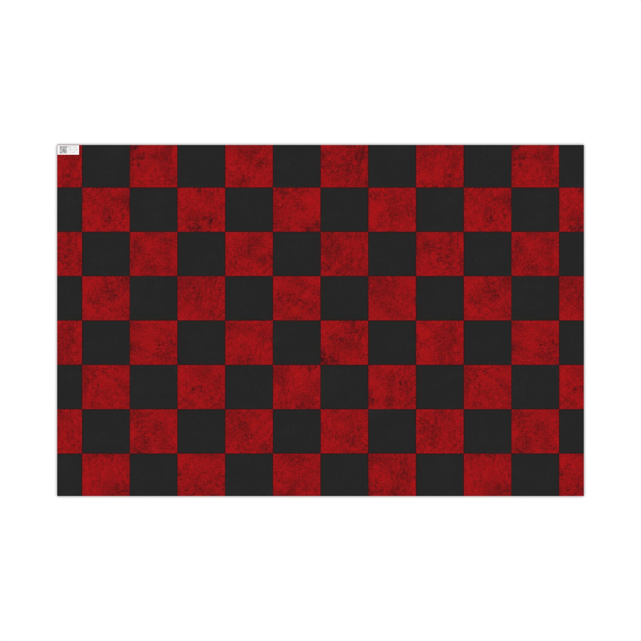 Gift Wrap Paper — Grungy red and black checkerboard pattern