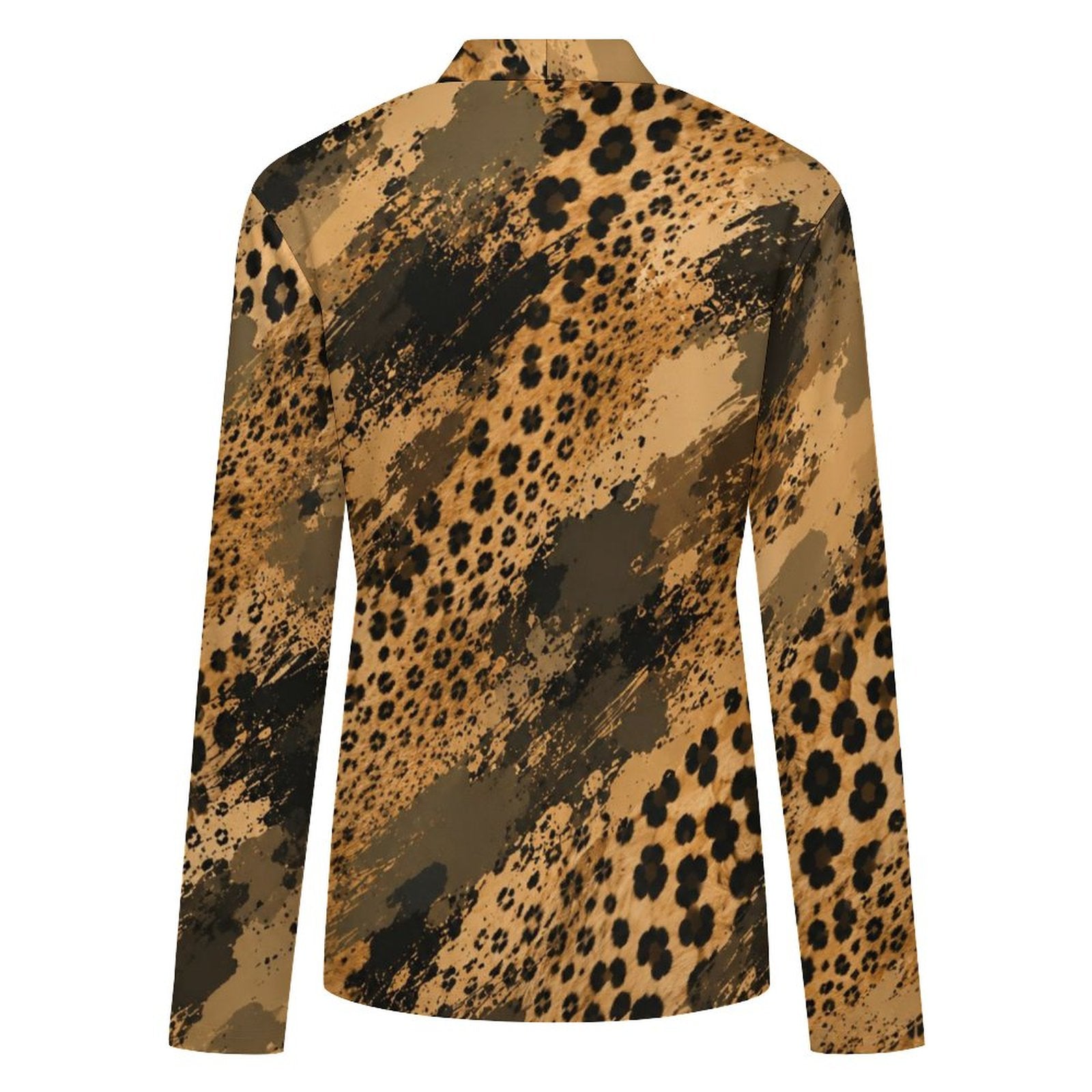 170gsm Women's Lightweight Cardigan(All-Over Printing) - Cheetah camouflage texture