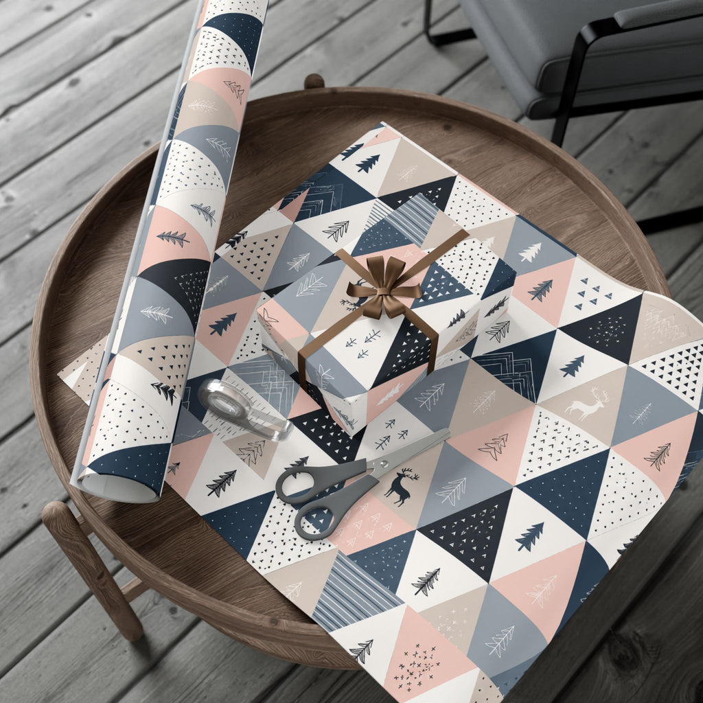 Gift Wrap Paper — Minimalist Scandinavian geometric pattern