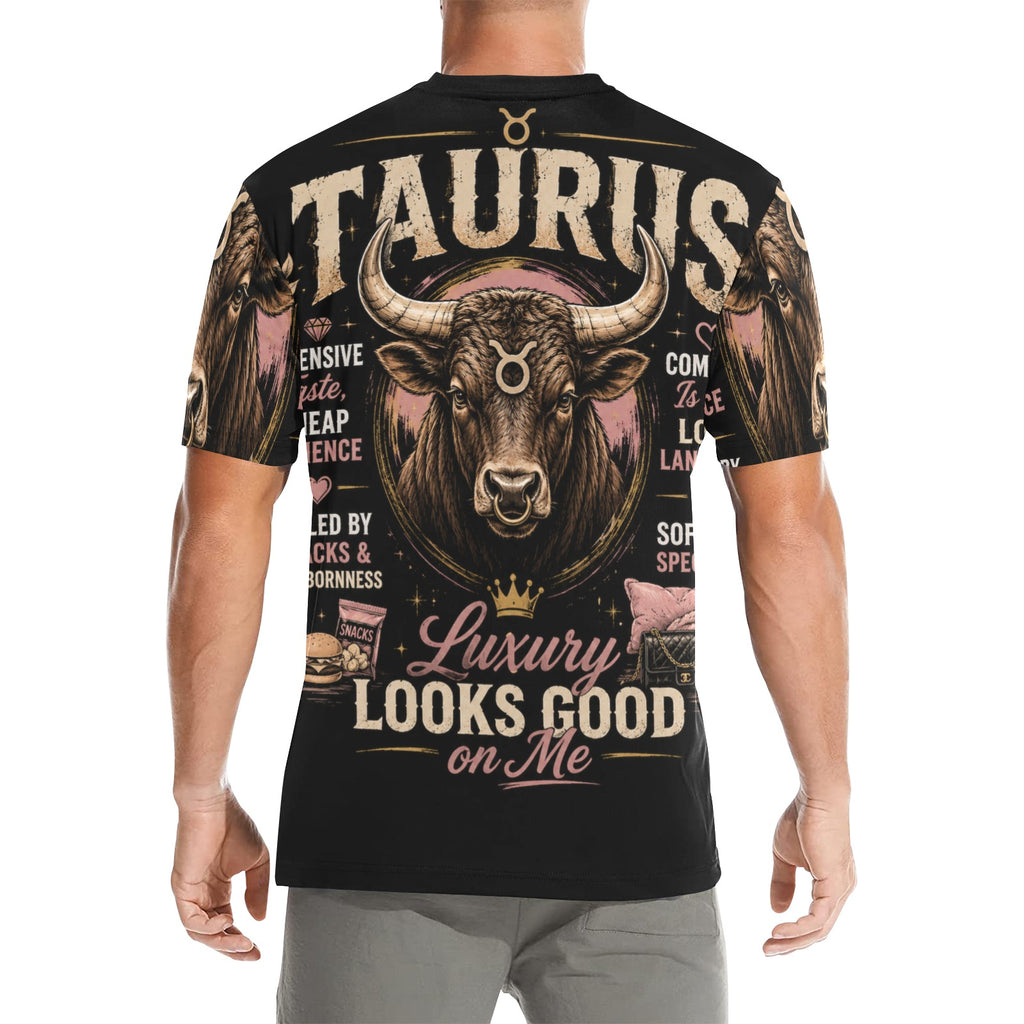 AOP T-Shirt - Taurus - Luxury looks good on me Men's All Over Print Crew Neck T-Shirt(T40-2)