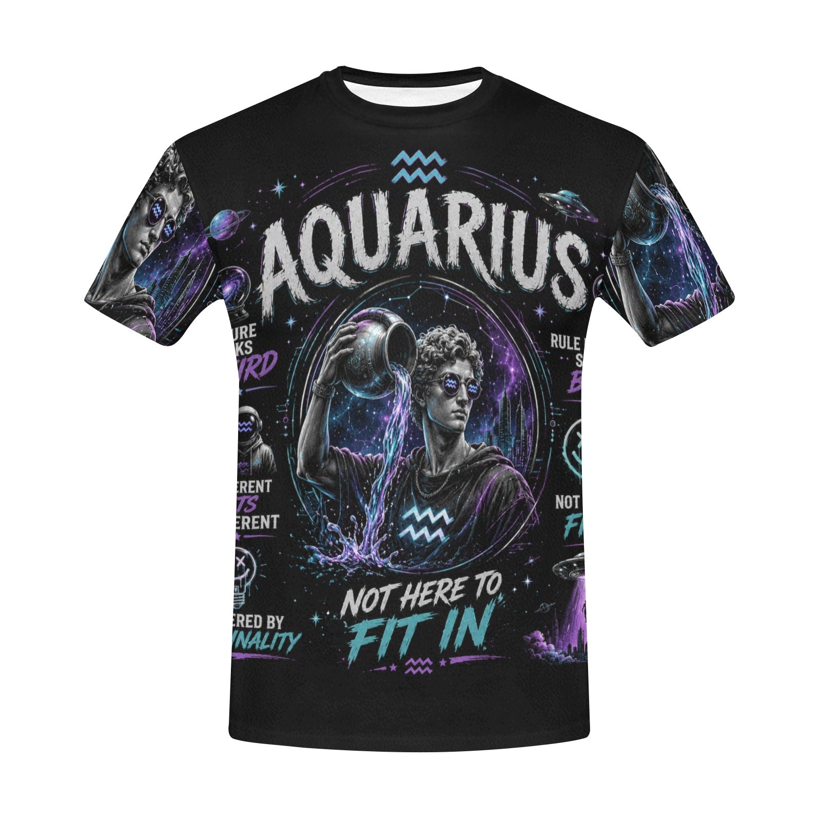 AOP T-Shirt - Aquarius - embrace the cosmic difference Men's All Over Print Crew Neck T-Shirt(T40-2)