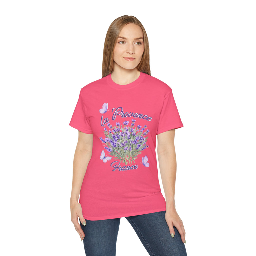 Lavender Bouquet Tee — "La Provence France" Floral T-Shirt