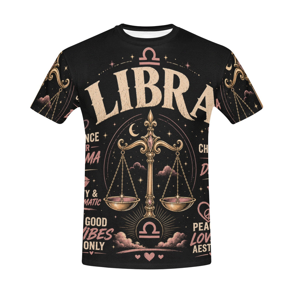 AOP T-Shirt - Libra - balance and cosmic elegance Men's All Over Print Crew Neck T-Shirt(T40-2)