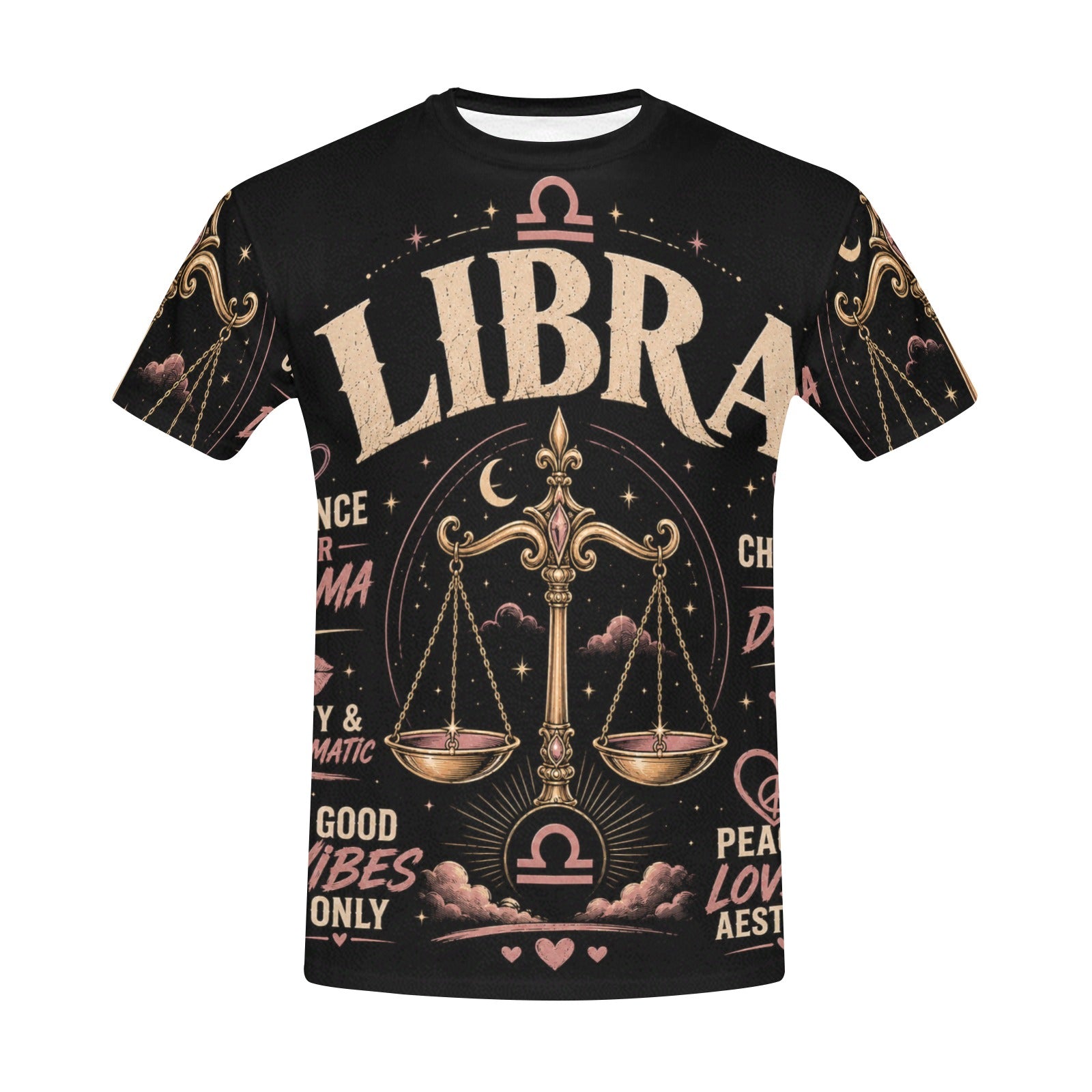 AOP T-Shirt - Libra - balance and cosmic elegance Men's All Over Print Crew Neck T-Shirt(T40-2)