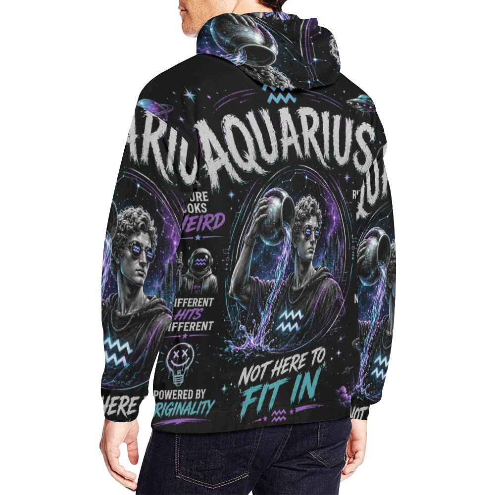 AOP Hoodie - Aquarius - embrace the cosmic difference Men's All Over Print Hoodie (USA Size) (Model H13)