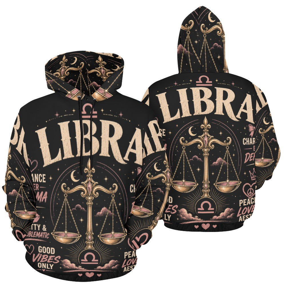 AOP Hoodie - Libra - balance and cosmic elegance Men's All Over Print Hoodie (USA Size) (Model H13)