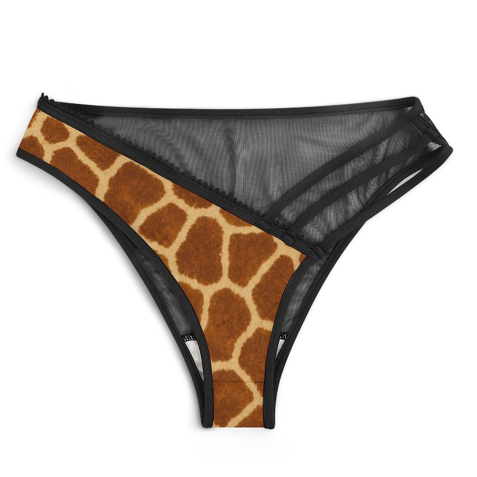 Multi-Strap Lace Briefs(All-Over Printing) - Giraffe Hide