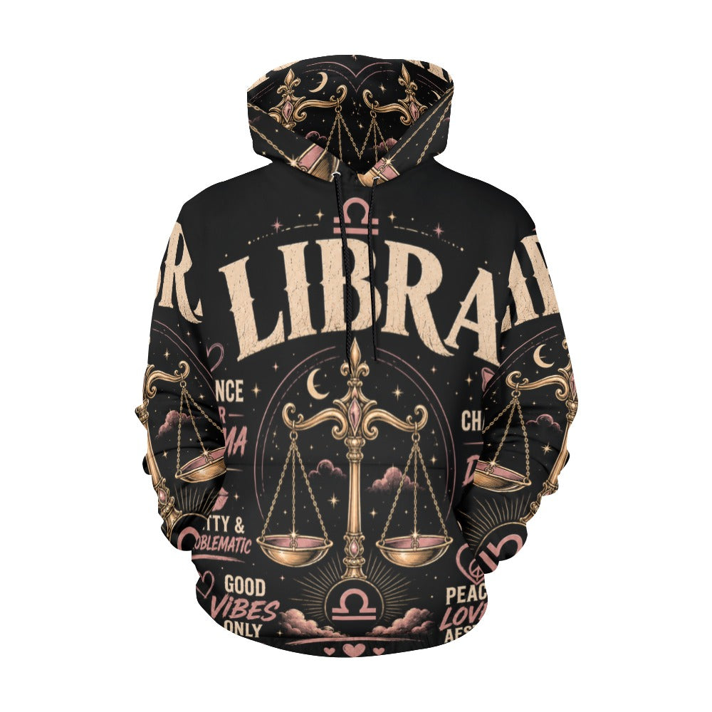AOP Hoodie - Libra - balance and cosmic elegance Men's All Over Print Hoodie (USA Size) (Model H13)