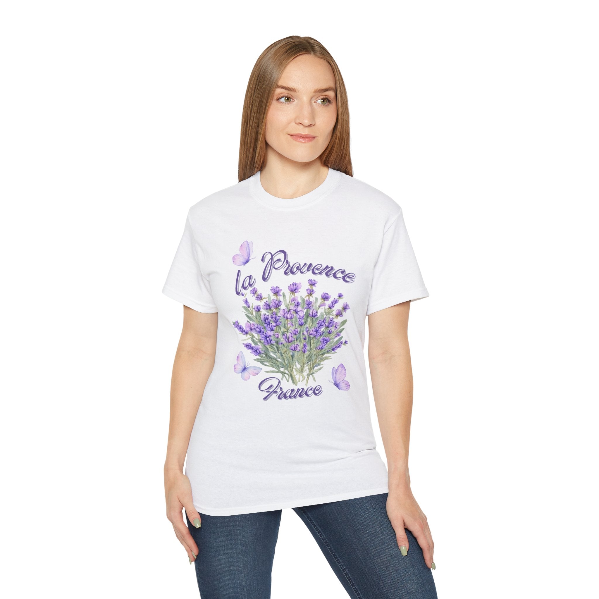 Lavender Bouquet Tee — "La Provence France" Floral T-Shirt