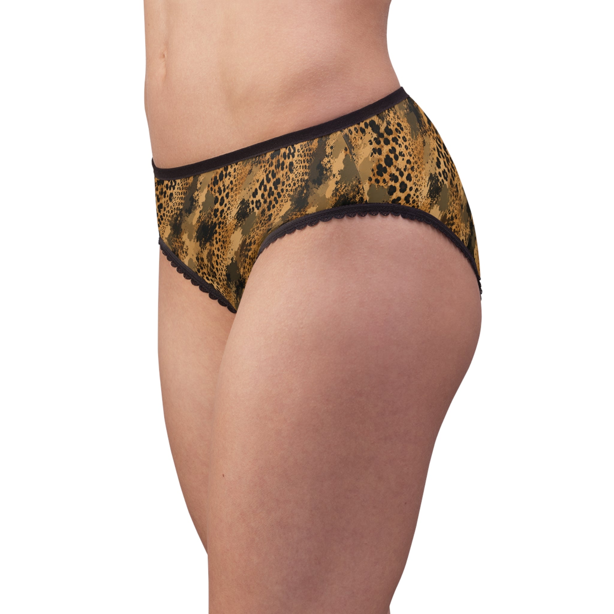 Women's Briefs — Cheetah camouflage texture