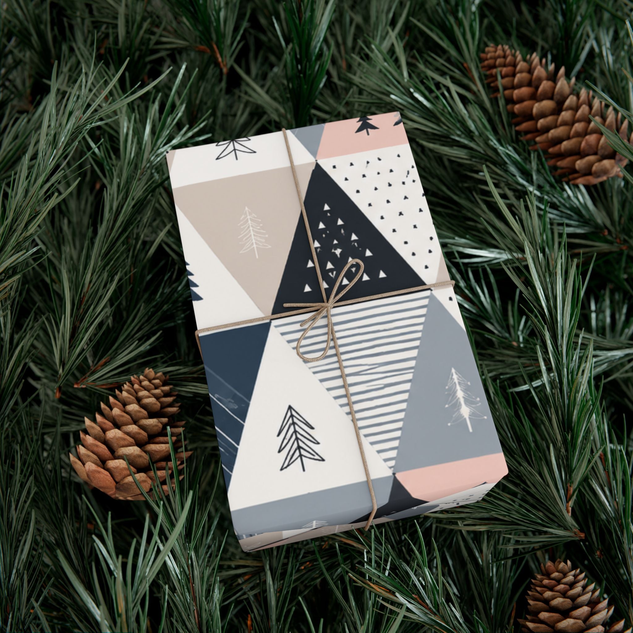 Gift Wrap Paper — Minimalist Scandinavian geometric pattern